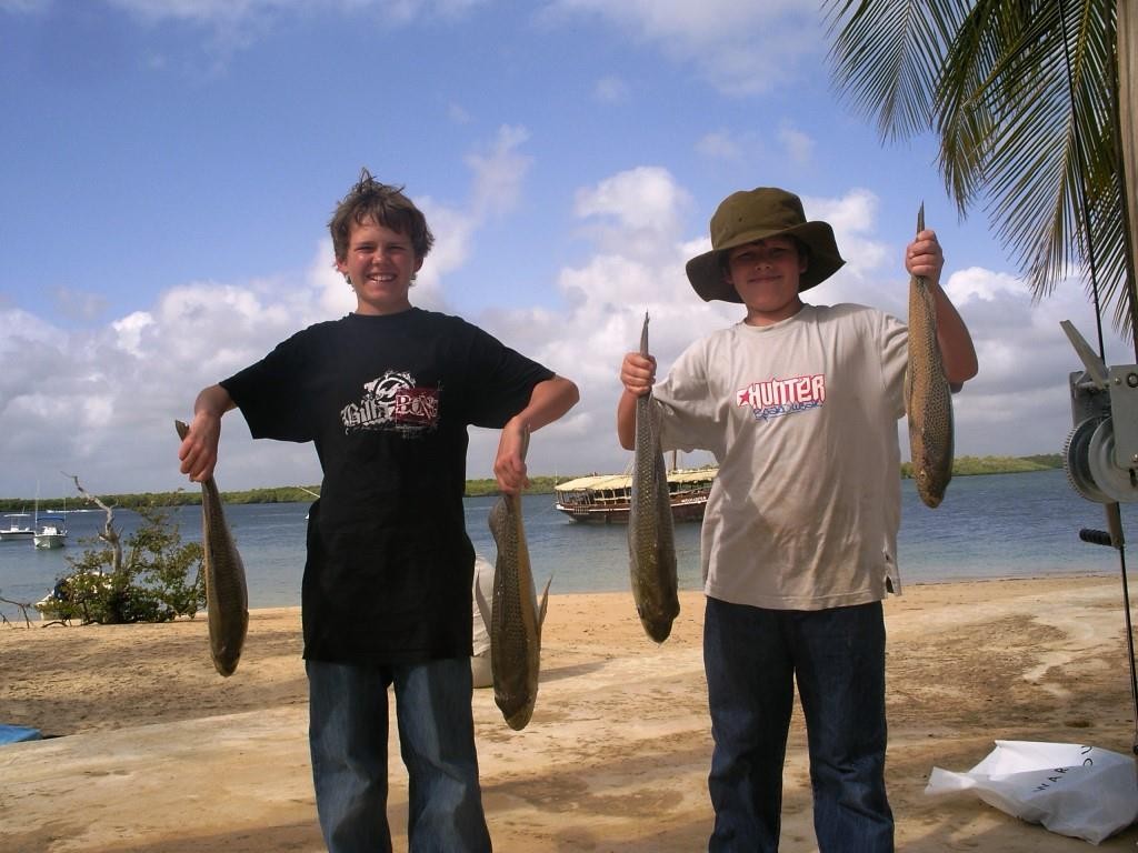 Boys Fishing at Manda Bay