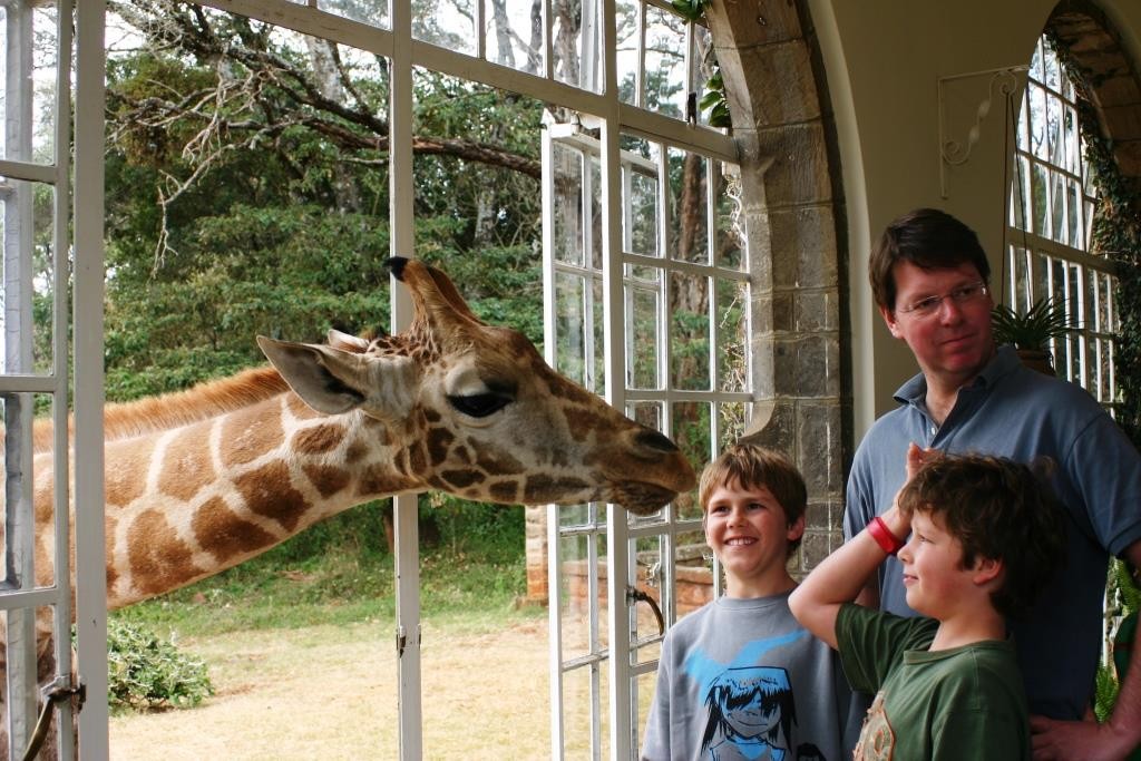 Opperman family at Giraffe Manor