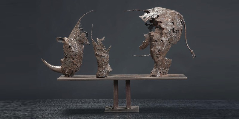 Artists Against Extinction - rhino sculpture