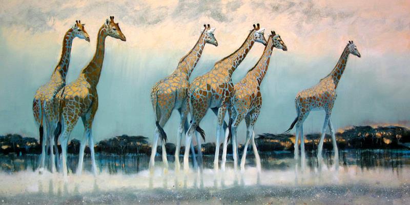 Giraffe print for Artists Against Extinction