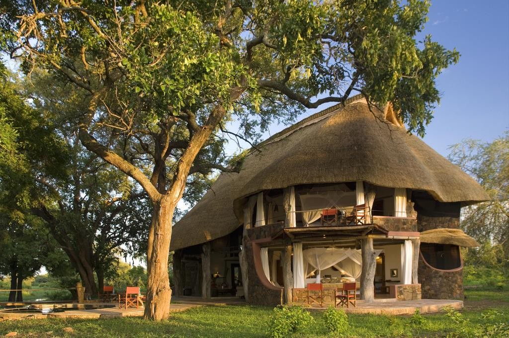 Luangwa Safari House exterior tree south luangwa zambia