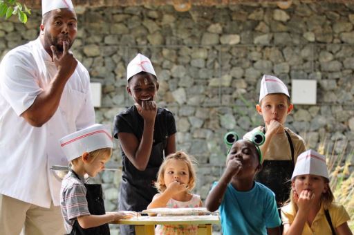 Children's cookery classes at Phinda