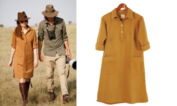 Hickman and Bousfield - Safari Shirtdress In Brushed Cotton Twill