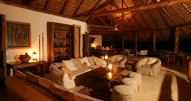 Stylish lounge, Semliki Safari Lodge Uganda safari