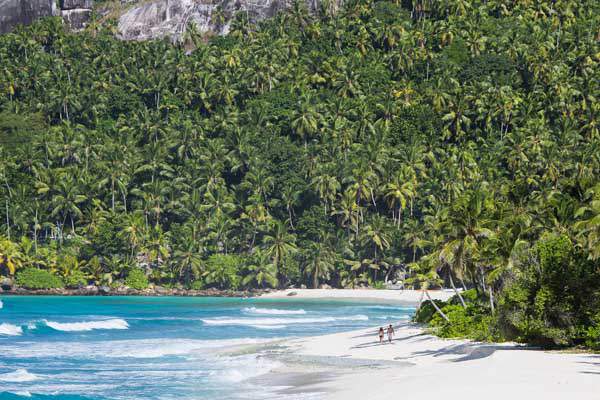 North Island, Seychelles, couple on beach