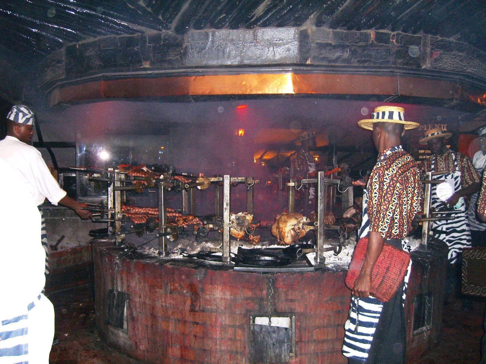 Meat_roasting_at_Carnivore_restaurant_in_Nairobi