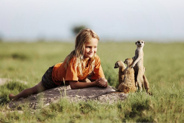 Friendly habituated meerkats, Makgadikgadi salt pans, Uncharted Africa