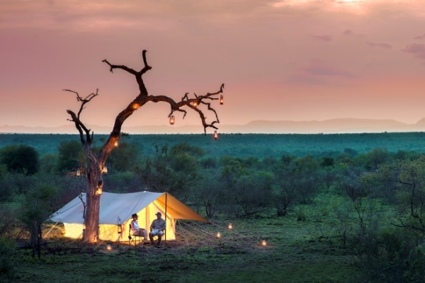 Romantic couple on safari at Tanda Tula Field Camp, Kruger, South Africa