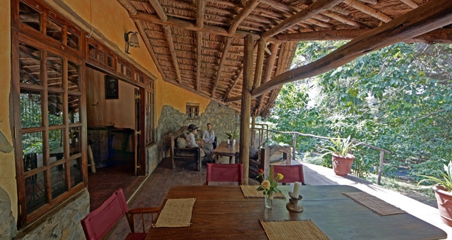 Enjoy a drink on the verandah, Rivertrees Country Inn, Arusha, Tanzania. 