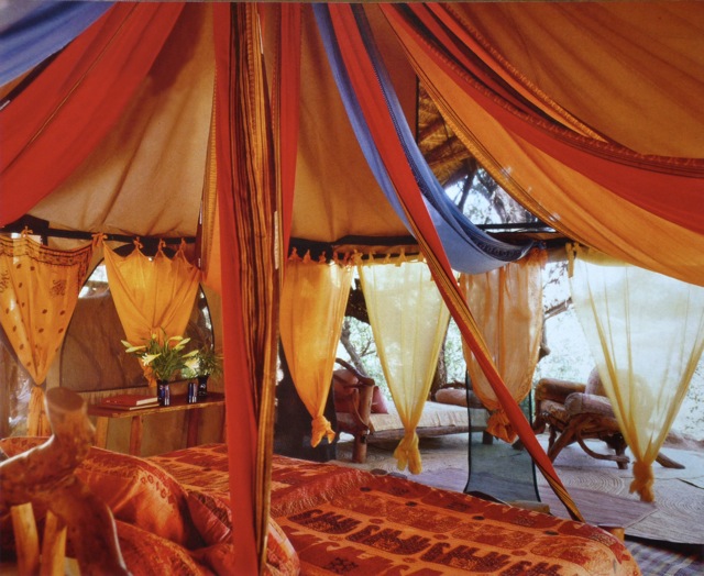 Elephant Watch Camp bedroom ethnic tent