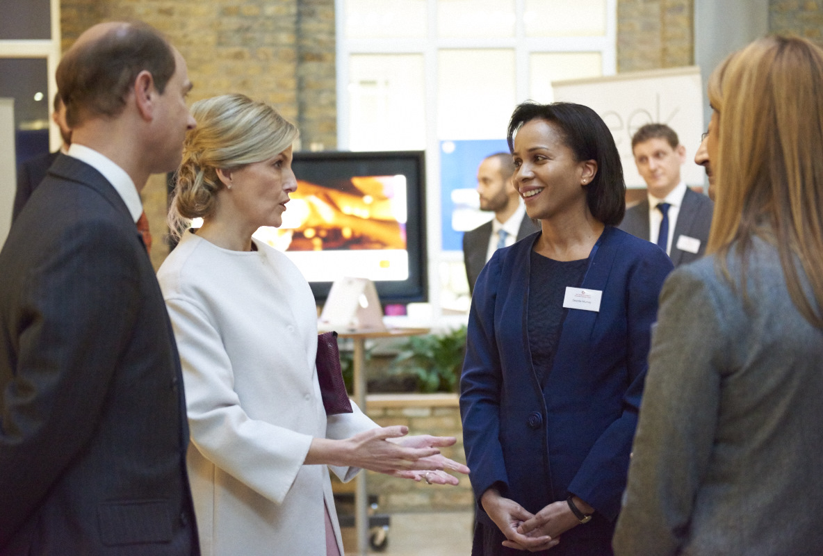 The Countess and Earl of Wessex meet some of the CEHC MSc scholars during a recent visit to the London School of Hygiene & Tropical Medicine. Photo credit The Queen Elizabeth Diamond Jubilee Trust/Tara Moore