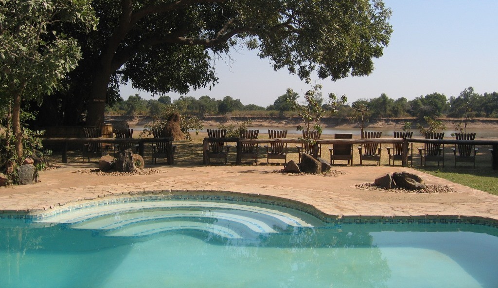 Flatdogs Camp pool, South Luangwa, Zambia