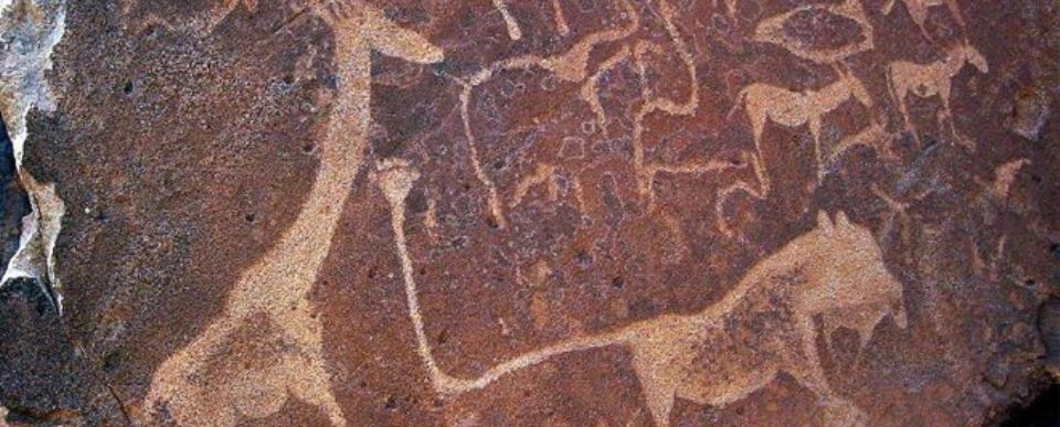 rock paintings of animals, Tyfelfontein, UNESCO world heritage site