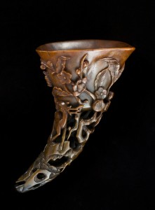 Rhino horn engraved cup image credit Asian Art