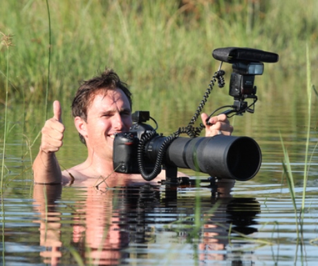 DSLR safari camera in the Okavango Delta