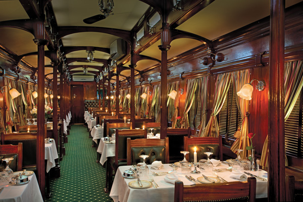 Rovos Rail dining car luxury train
