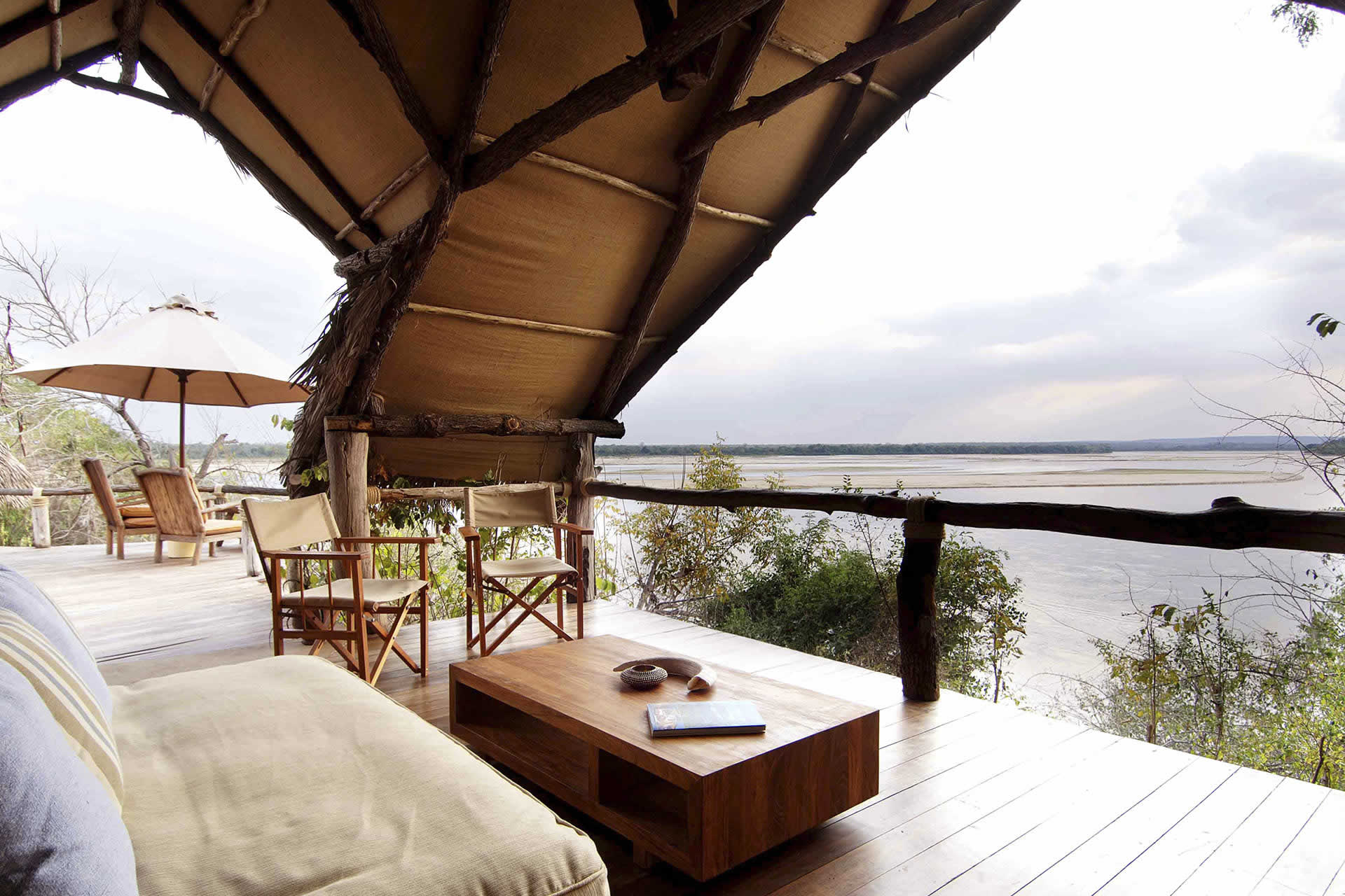 Sand Rivers Selous suite overlooking the river