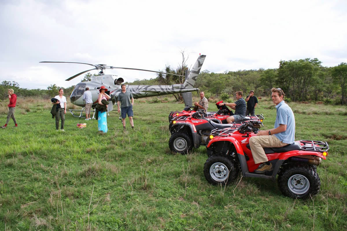 Leobo Observatory quad bikes and helicopter