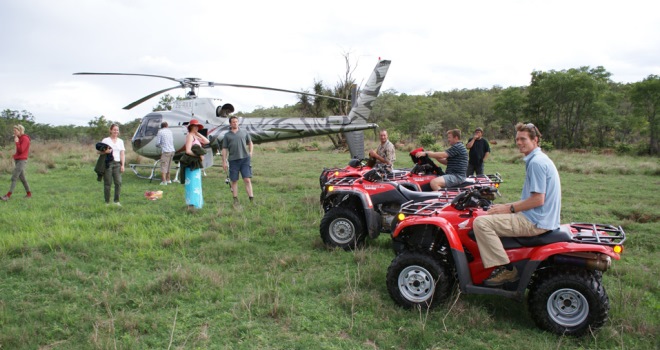 Quadbiking and helicopter safaris, at Leobo Observatory, Waterberg