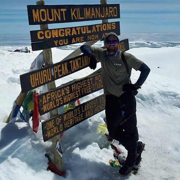 Ake Lindstrom summit 71 at the top of Kilimanjaro