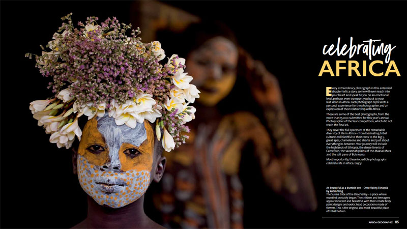 Africa Geographic Yearbook African flower girl