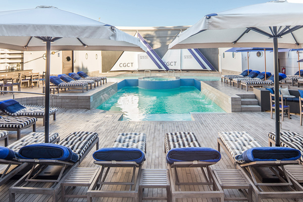 A peaceful spot for some R&R at the Cape Grace nautically-inspired pool
