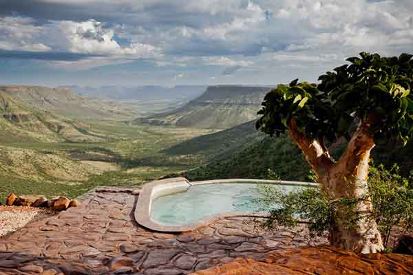 Infinity pool at Grootberg Lodge, Namibia