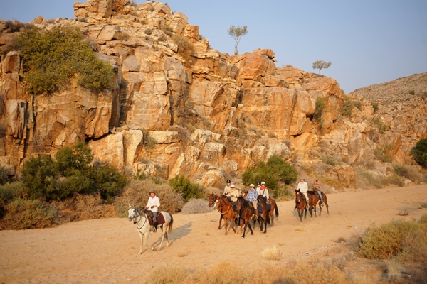 Namibia Guide Ride Desert horse ride through canyon