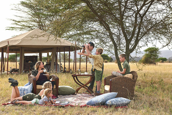 Tanzania family safari tent at Legendary Mobile Camp