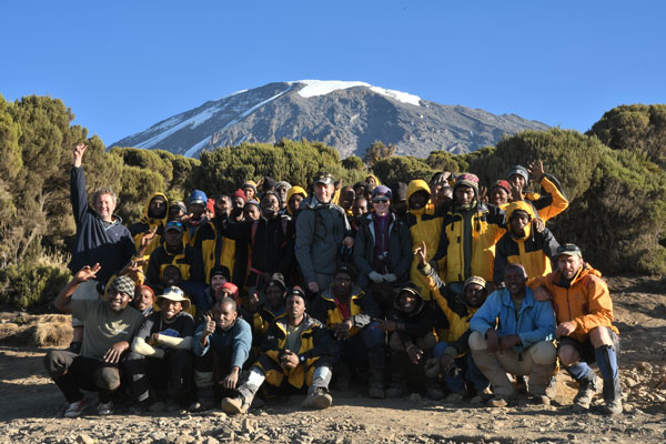 The climb team Mount Kilimanjaro