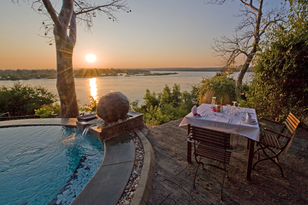 River Club sunset dining family safari camps in Zambia