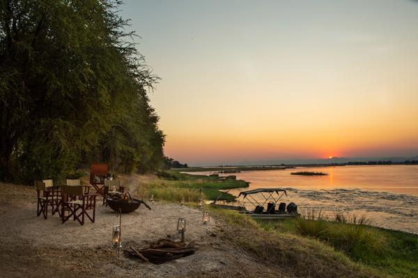 Great Plains Mana Expeditions stunning location in Mana Pools, Zimbabwe
