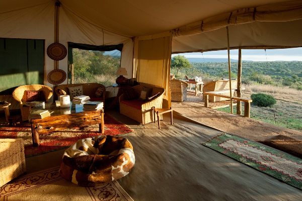 Views over the landscape from Laikipia Wilderness Camp