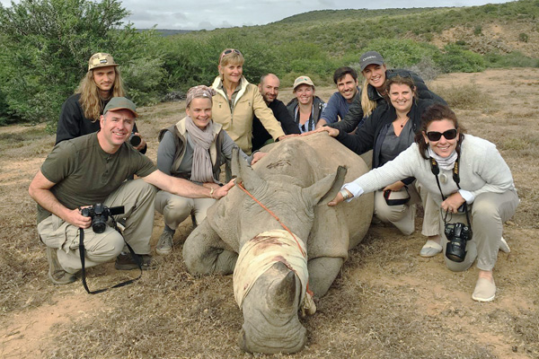 Rhino Conservation group at Kwandwe