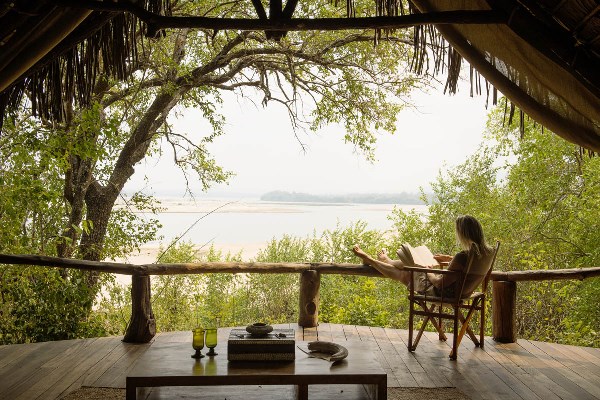 Views over the Rufiji River at Sand River Selous