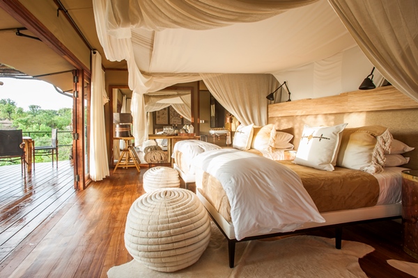 Luxurious accommodation at Mwiba Lodge
