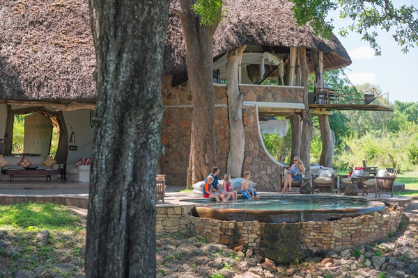 Relaxing between safari activities at Luangwa House in the South Luangwa, Zambia.
